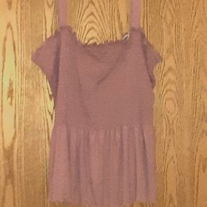 Plus Size Purple Peplum Tank